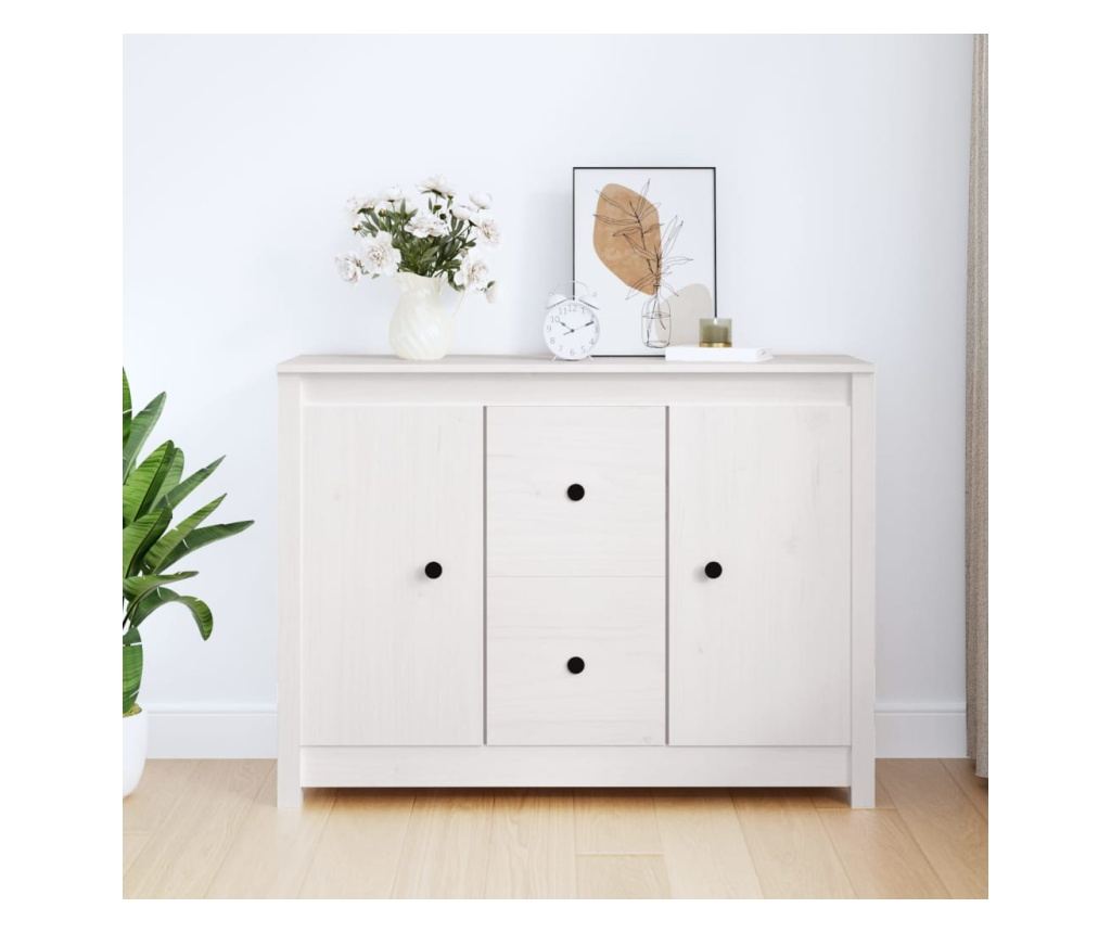 Omarica, bela, 100x35x74 cm, masivni borovec - 8