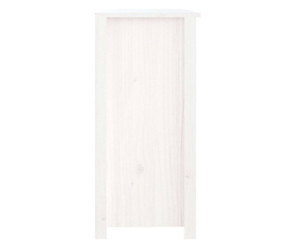 Omarica, bela, 100x35x74 cm, masivni borovec - 10