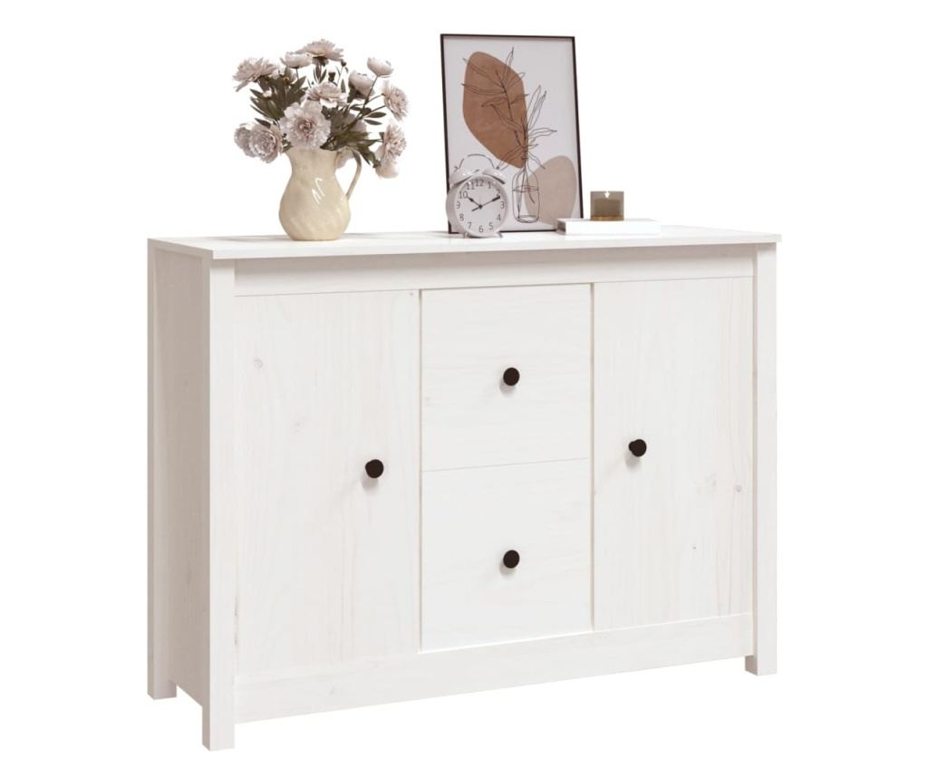 Omarica, bela, 100x35x74 cm, masivni borovec - 4