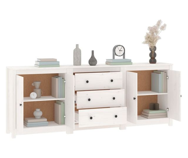 Omarica, bela, 210x35x80 cm, masivni borovec