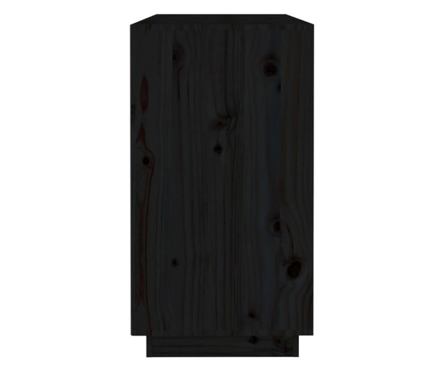 Stojalo, črno, 100x40x75 cm, masivna borovina