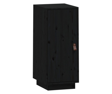 Servantă, negru, 34x40x75 cm, lemn masiv de pin