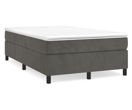 Box spring posteljni okvir temno siv 120x200 cm žamet