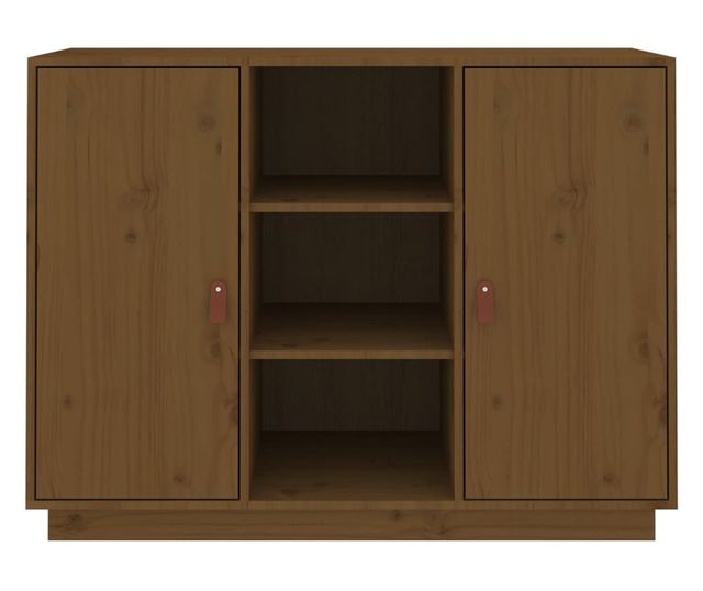 Stojalo, medeno rjavo, 100x40x75 cm, masivno borovo les.