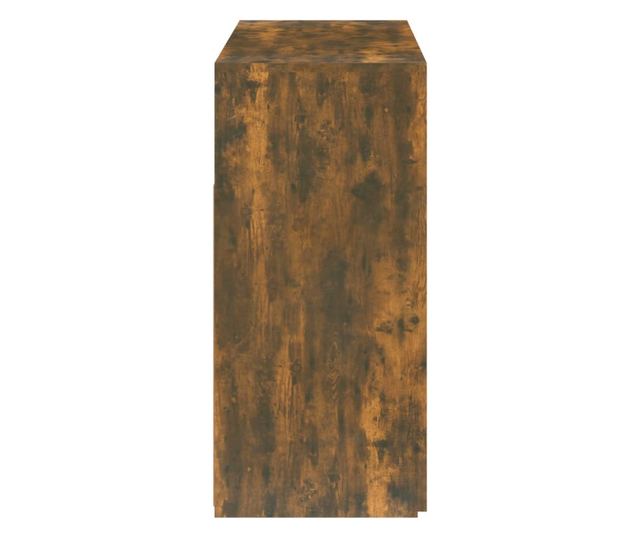 füstös tölgyszínű tálalószekrény LED-ekkel 115,5 x 30 x 75 cm