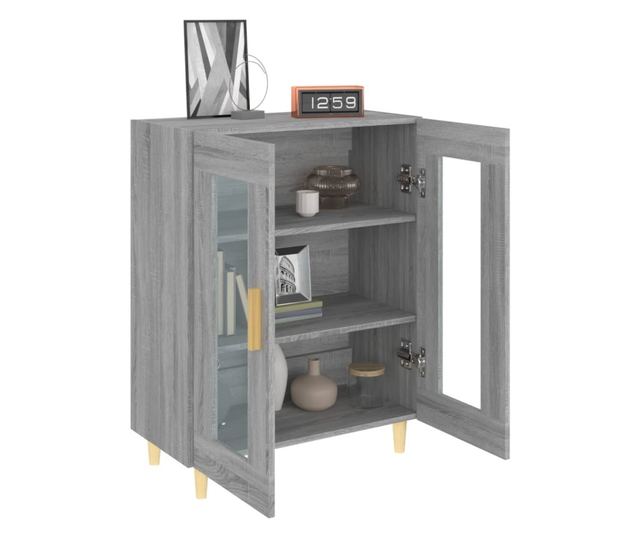 Komoda, siva sonoma, 69,5x34x90 cm, obrađeno drvo