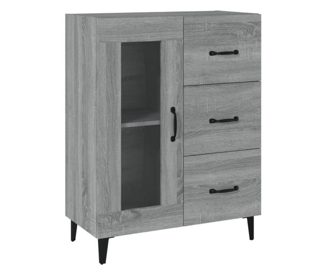 Шкаф, сонома сиво, 69.5x34x90 см, композитно дърво