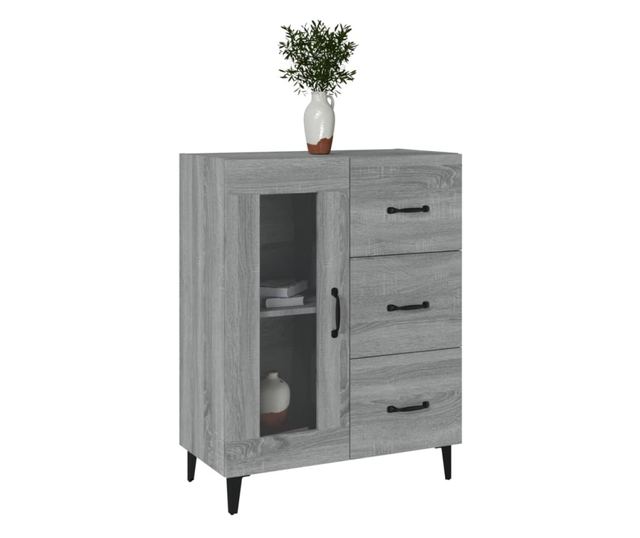 Шкаф, сонома сиво, 69.5x34x90 см, композитно дърво