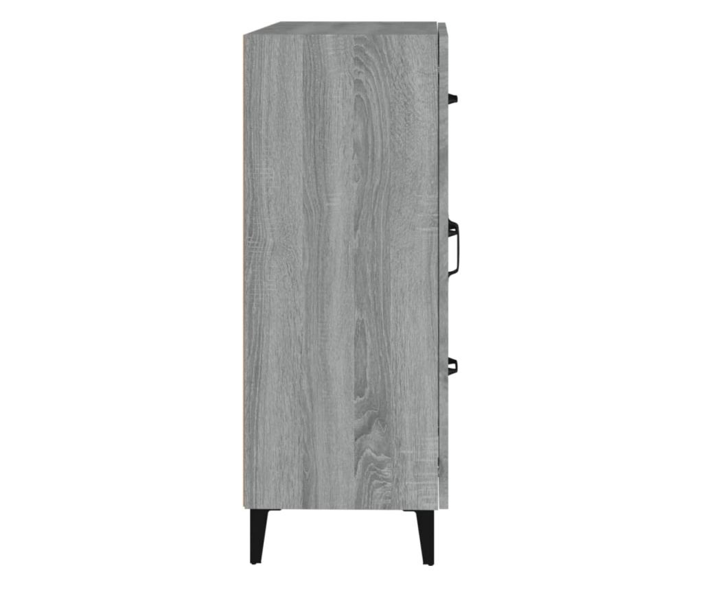 Servantă, gri sonoma, 69,5x34x90 cm, lemn compozit - 7