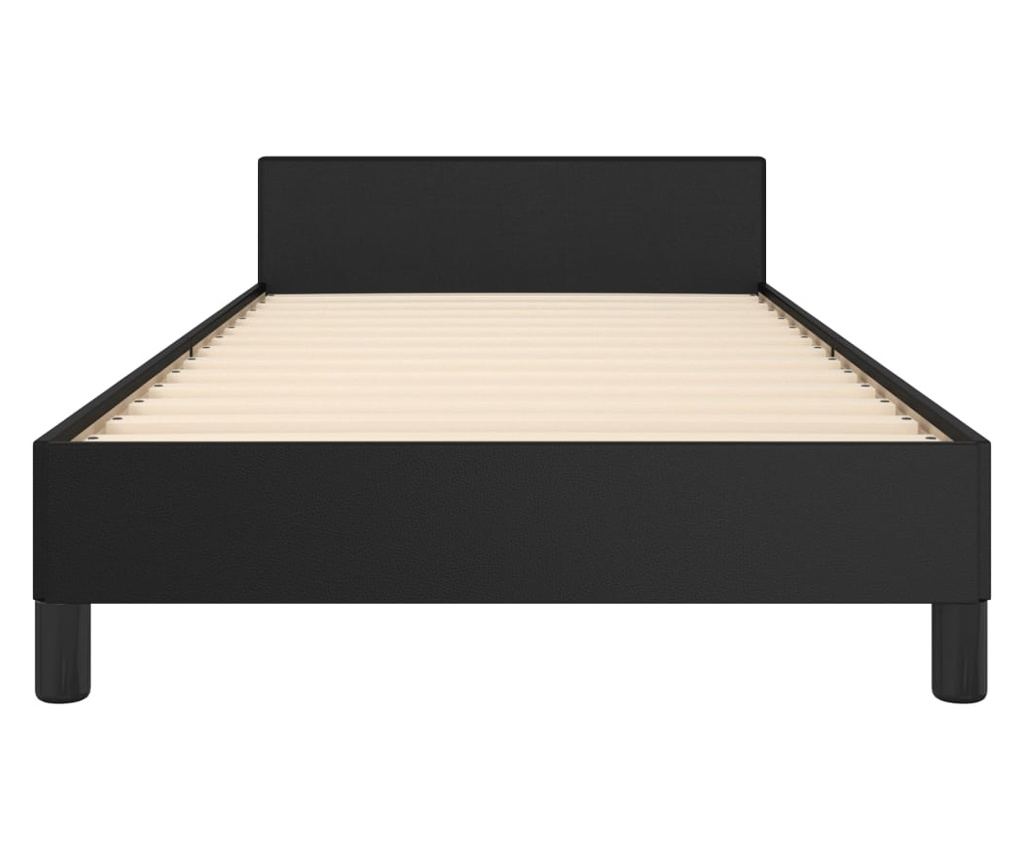 Okvir za krevet s uzglavljem crni 80 x 200 cm od umjetne kože - 9