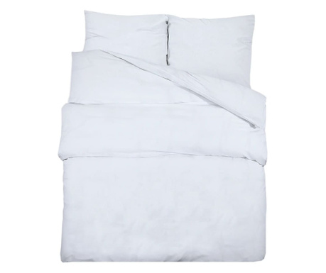 Комплект спално бельо бял 135x200 см, олекотен микрофибър