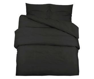 Komplet posteljine crna 220 x 240 cm od pamuka