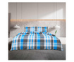 Set posteljine za poplun plavo-sivi 200 x 200 cm pamučni
