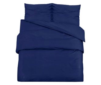 Set posteljine za poplun modra 135 x 200 cm pamučni