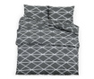 Set posteljine za poplun sivi 220 x 240 cm pamučni