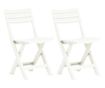 Sklopive vrtne stolice, 2 kom., bijele, plastika