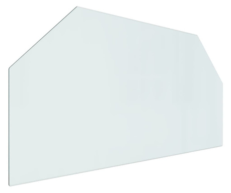 hatszög alakú kandalló-üveglap 100 x 50 cm