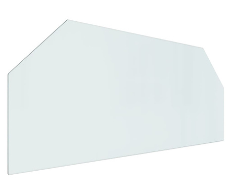 hatszög alakú kandalló-üveglap 120 x 50 cm