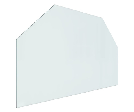 hatszög alakú kandalló-üveglap 80 x 50 cm