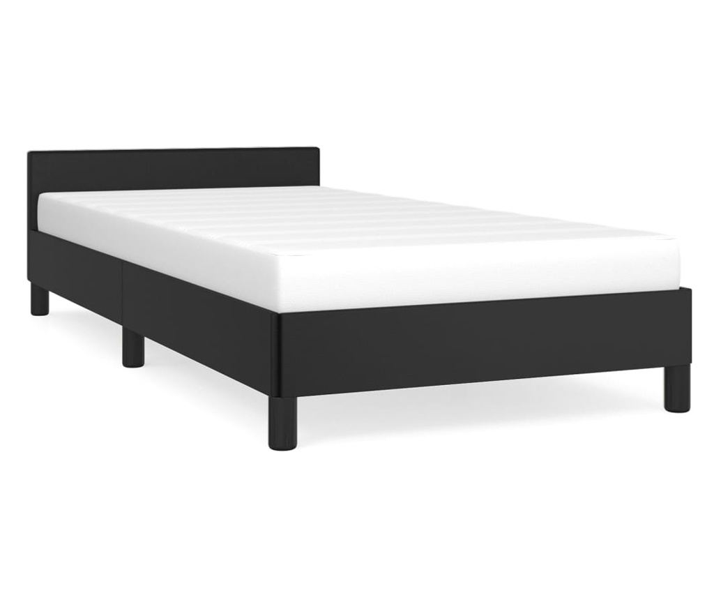 Okvir za krevet s uzglavljem crni 80 x 200 cm od umjetne kože - 2