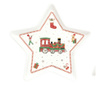 Karácsonyi porcelán kisvonatos csillag alakú tálca Polar Express