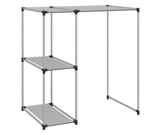 Стелаж за съхранение над пералня сив 87x55x90,5 см желязо