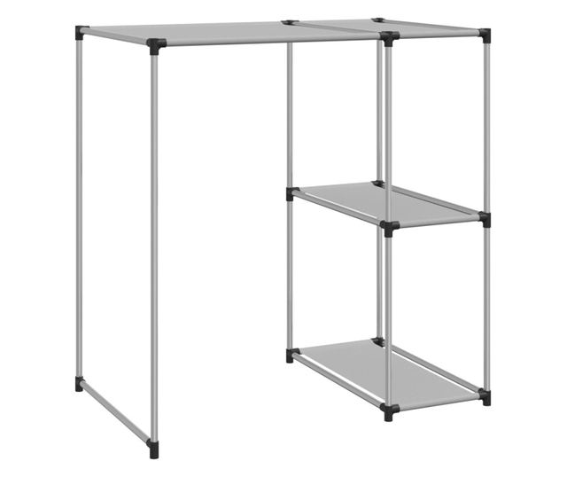 Стелаж за съхранение над пералня сив 87x55x90,5 см желязо
