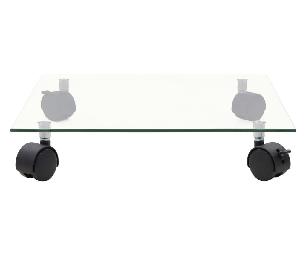 Поставка за растения с колелца 4 бр. 35x35 см Закалено стъкло Квадратна - 3