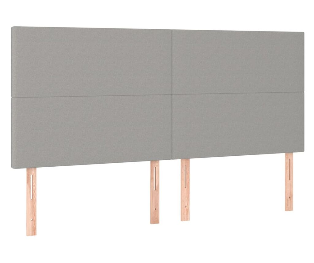 Okvir za krevet s madracem i LED rasvjetom, svijetlosiva, 180x200 cm, tekstil - 7