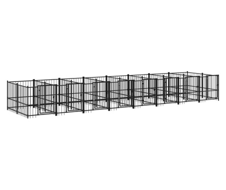 Vanjski kavez za pse čelični 15,02 m²