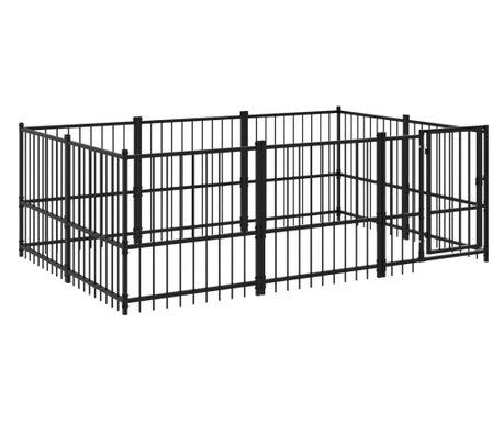 Vanjski kavez za pse čelični 5,63 m²