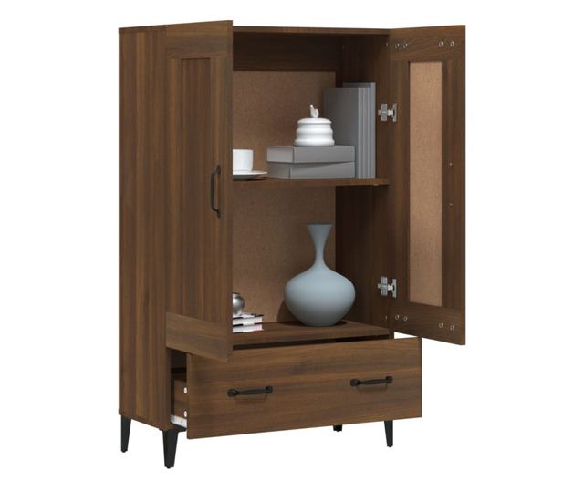 Visoka omara, rjava hrast, 70x31x115 cm, kompozitno leso