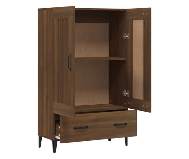 Visoka omara, rjava hrast, 70x31x115 cm, kompozitno leso