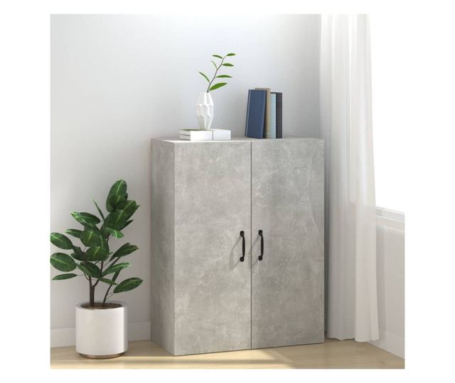 betonszürke szerelt fa függőszekrény 69,5 x 34 x 90 cm