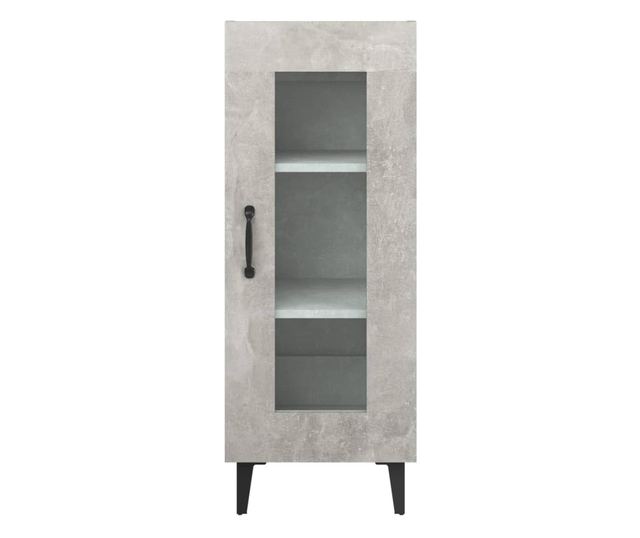 betonszürke szerelt fa tálalószekrény 34,5 x 34 x 90 cm