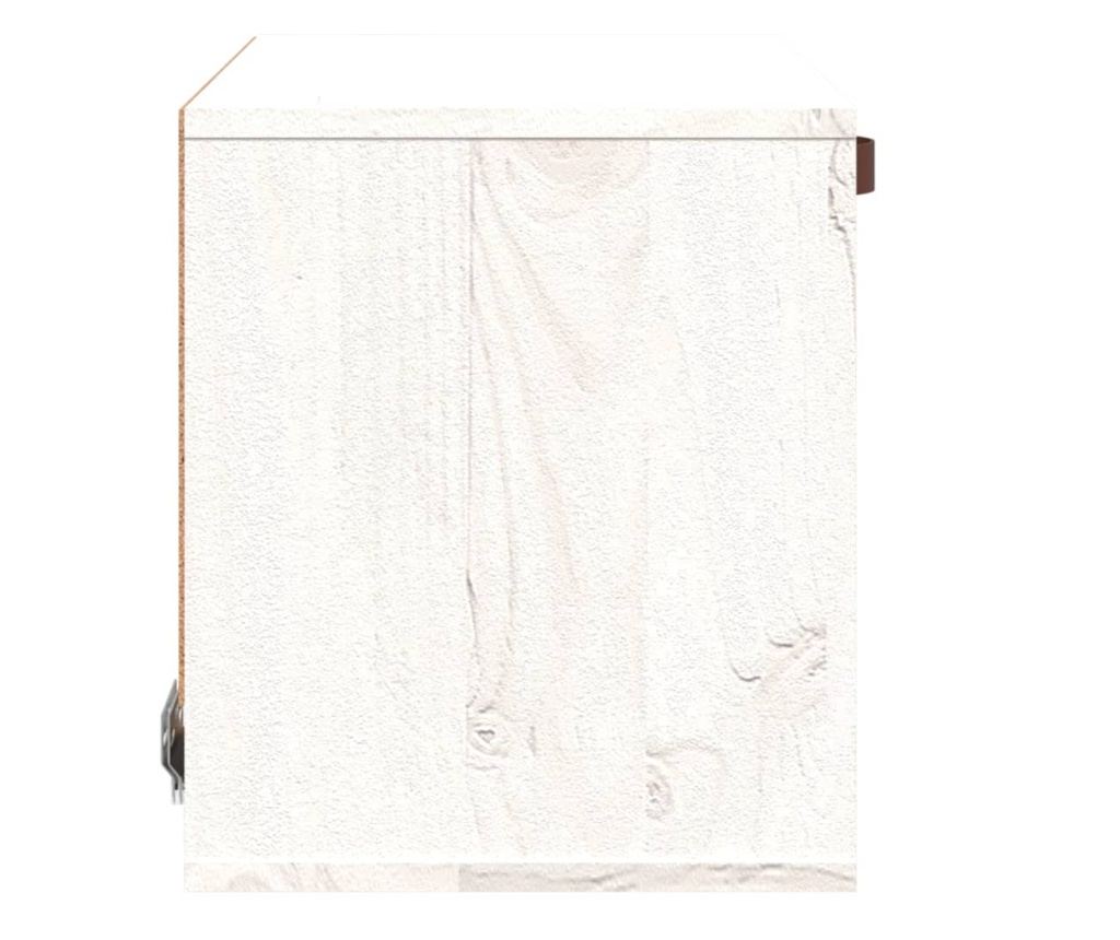 Omara, bela, 40x30x35 cm, masivno borovo leso - 4