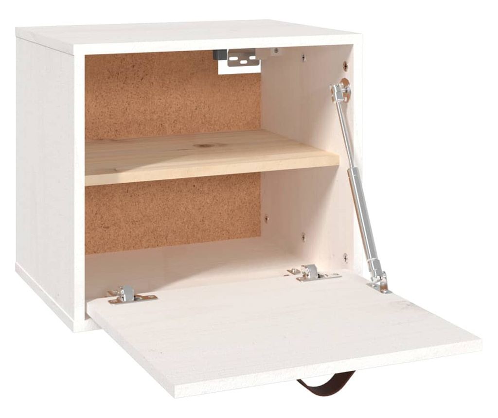 Omara, bela, 40x30x35 cm, masivno borovo leso - 5