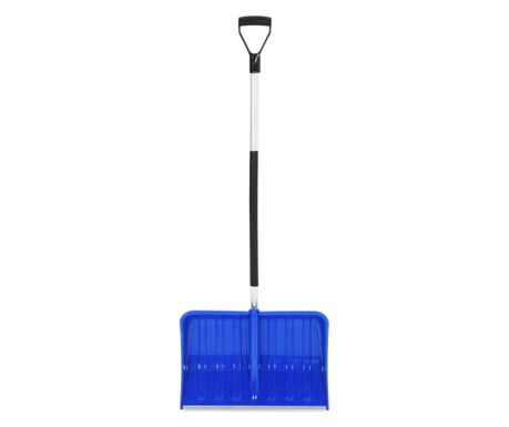 vidaXL Lopată de zăpadă, albastru, 145 cm, aluminiu