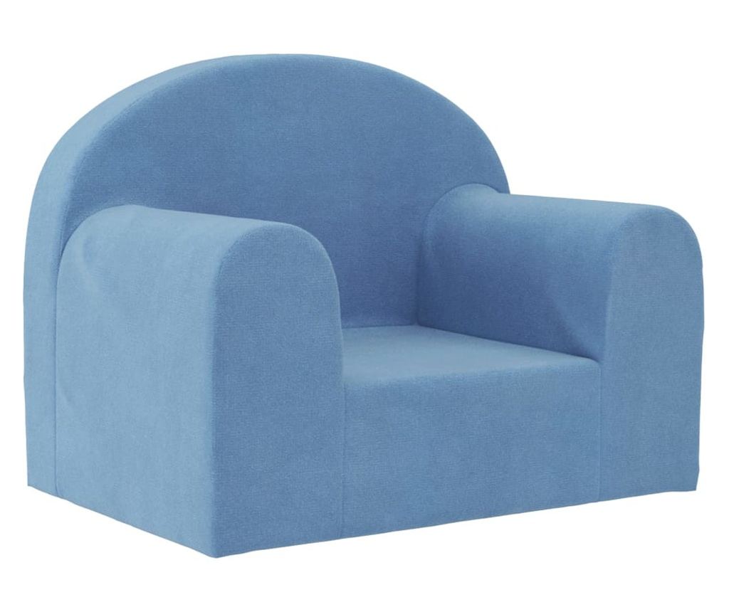 Otroška kavč, modra, mehak pliš - 2