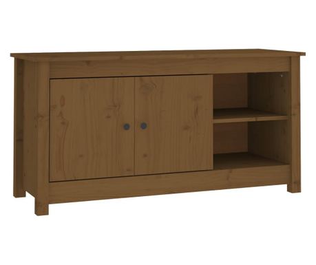 TV skříňka medově hnědá 103 x 36,5 x 52 cm masivní borové dřevo 