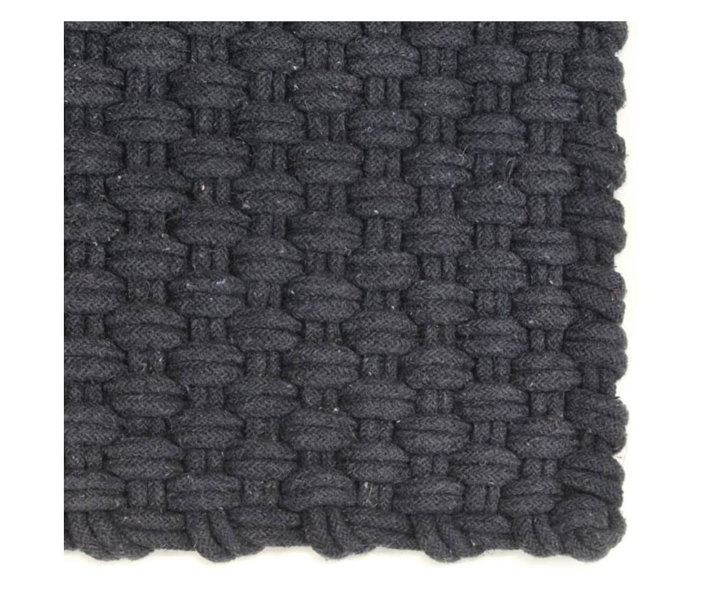 Pravokotna preproga, antracit, 80x160 cm, bombaž - 2