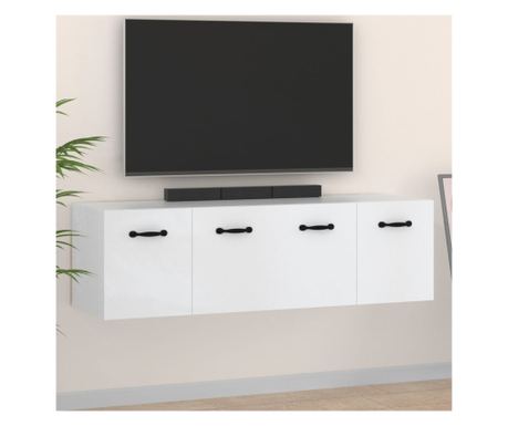 Stenske omarice, 2 kosa, bela, 80x35x36,5 cm, Konstruiran les