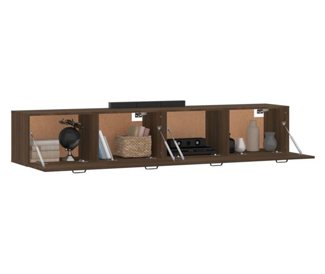 Omare 2 kosa hrast rjav 100x36,5x35 cm obdelano leso