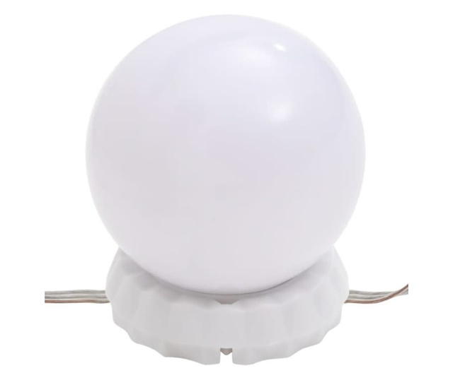 Masă de toaletă cu LED, alb, 86,5x35x136 cm