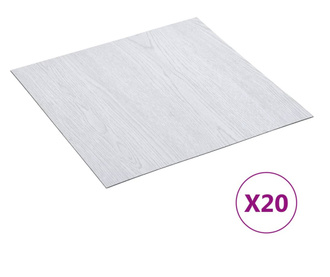 20 db fehér öntapadó PVC padlólap 1,86 m²