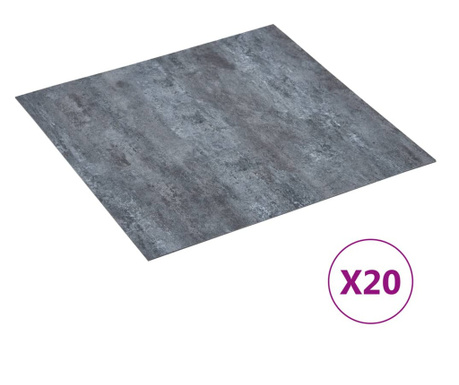 20 db szürke márvány mintás öntapadó PVC padlólap 1,86 m²