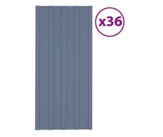 Krovni paneli 36 kom od pocinčanog čelika sivi 100 x 45 cm