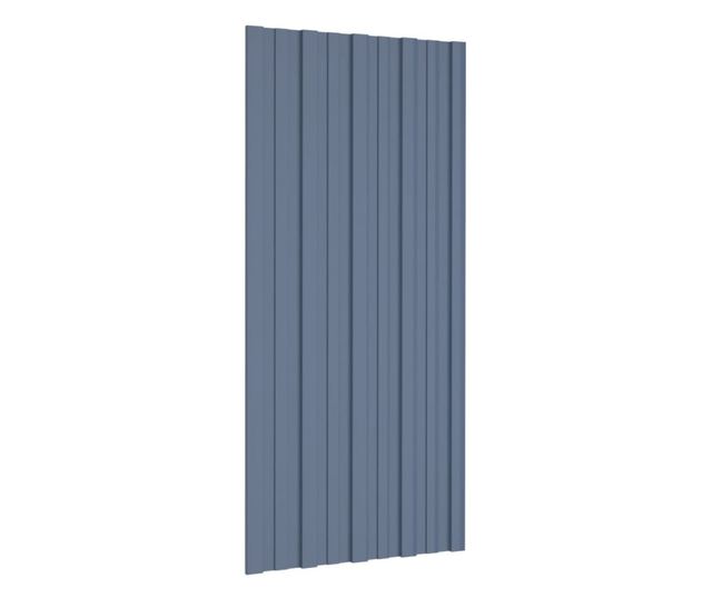Krovni paneli 36 kom od pocinčanog čelika sivi 100 x 45 cm