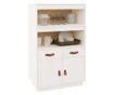 Tall Cabinet, White, 67x40x108.5 cm, Solid Pine Wood