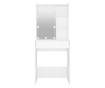 Toaletni stolić s LED svjetlima sjajni bijeli 60 x 40 x 140 cm